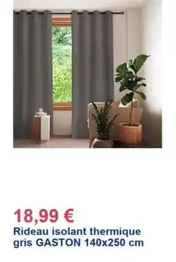 Décor Discount Rideau isolant thermique gris offre
