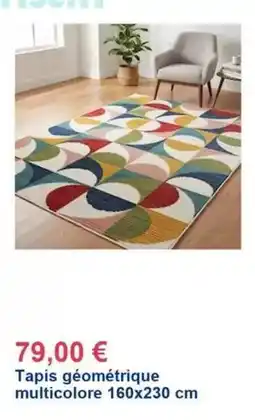 Décor Discount Tapis géométrique multicolore 160x230 cm offre