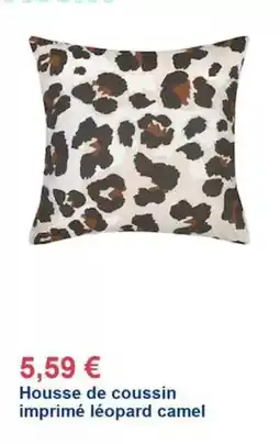 Décor Discount Housse de coussin imprimé léopard camel offre