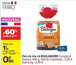 Carrefour Drive La boulangére - pain de mie offre