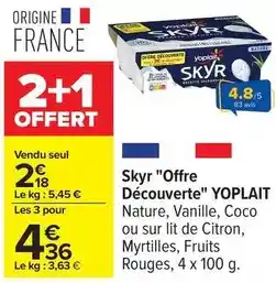 Carrefour Drive Yoplait - skyr offre découverte offre