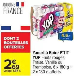 Carrefour Drive Yop - yaourt à boire offre