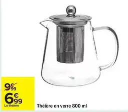 Carrefour Drive Théière en verre 800 ml offre