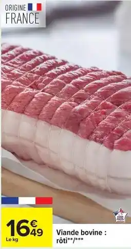 Carrefour Drive Viande bovine: rôti offre