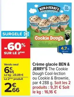 Carrefour Drive Ben & jerry's - crème glacée offre