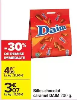 Carrefour Drive Daim - billes chocolat caramel offre