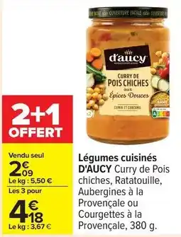 Carrefour Drive D'aucy - legumes cuisinés offre