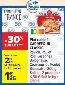 Carrefour Drive Carrefour - plat cuisiné offre