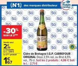 Carrefour Drive Carrefour - cidre de bretagne i.g.p offre