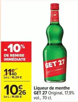 Carrefour Drive Get - liqueur de menthe offre