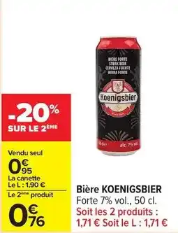 Carrefour Drive Koenigsbier - bière offre