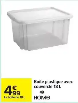 Carrefour Drive Boîte plastique avec couvercle 18 l offre