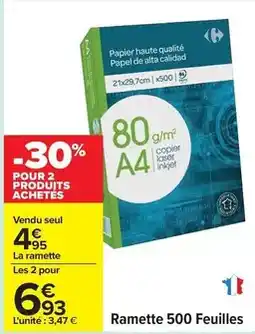 Carrefour Drive Ramette 500 feuilles offre