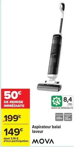 Carrefour Drive Aspirateur balai laveur offre