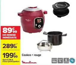 Carrefour Drive Moulinex - cookeo + rouge offre