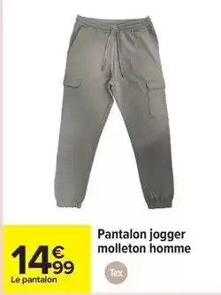 Carrefour Drive Tex - pantalon jogger molleton homme offre