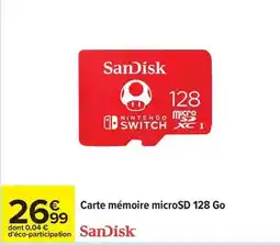 Carrefour Drive Sandisk - carte mémoire microsd 128 go offre