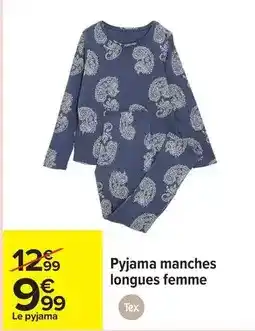 Carrefour Drive Tex - pyjama manches longues femme offre