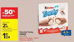 Carrefour Drive Kinder - chocolat tronky offre