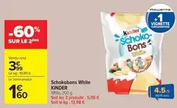 Carrefour Drive Kinder - schokobons white offre