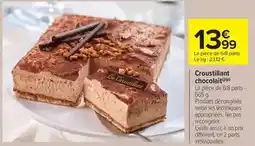 Carrefour Drive Croustillant chocolat offre
