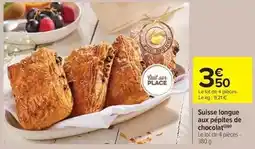 Carrefour Drive Suisse longue aux pépites de chocolat offre