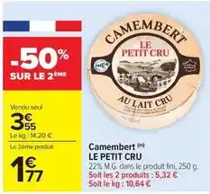 Carrefour Drive Fini - camembert offre