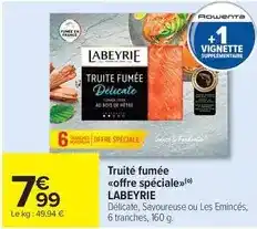 Carrefour Drive Labeyrie - truite fumée offre