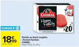Carrefour Drive Charal - hachés au boeuf surgelés, format familial offre