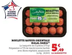 U Express DABIA Boulette saveur orientale halal offre