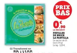 U Express LA PASTILLA Feuilles de brick offre