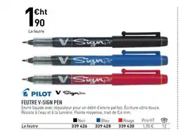 Hyperburo PILOT Feutre v-sign pen offre