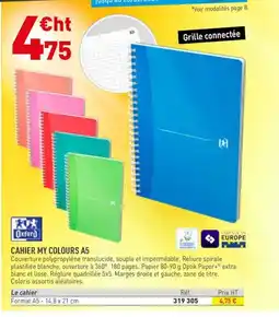 Hyperburo OXFORD Cahier my colours a5 offre