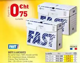 Hyperburo FAST Boîte à archives offre