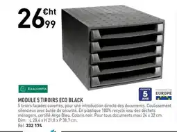 Hyperburo EXACOMPTA Module 5 tiroirs eco black offre