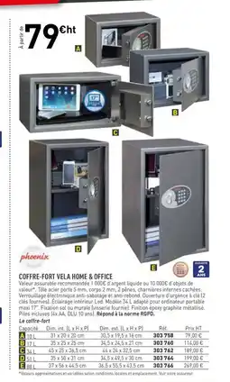 Hyperburo PHOENIX Coffre-fort vela home & office offre