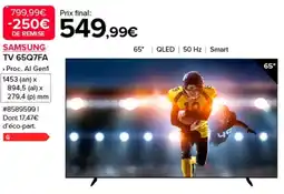 Costco SAMSUNG TV 65Q7FA offre