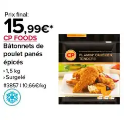 Costco CP FOODS Bâtonnets de poulet panés offre