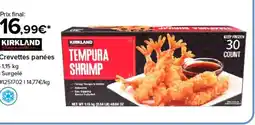 Costco KIRKLAND Crevettes panées offre