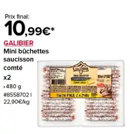 Costco GALIBIER Mini bûchettes saucisson comté offre