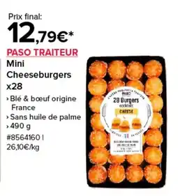 Costco PASO TRAITEUR Mini Cheeseburgers offre