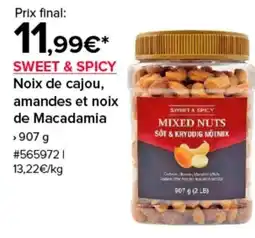 Costco SWEET & SPICY Noix de cajou, amandes et noix de Macadamia offre