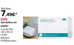 Costco DUNI Serviettes en papier offre