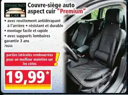 Norma DIAMOND CAR Couvre-siège auto aspect cuir Premium offre