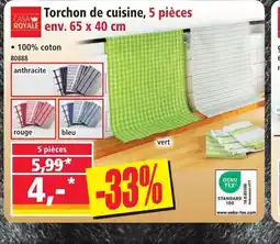 Norma CASA ROYALE Torchon de cuisine, 5 pièces offre