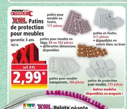 Norma POWER TOOLS XXL Patins feutre, de protection 171 pièces offre