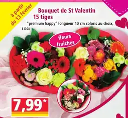 Norma Bouquet de St Valentin 15 tiges offre