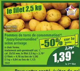 Norma Pommes de terre de consommation Jazzy/Gourmandine selon arrivage offre