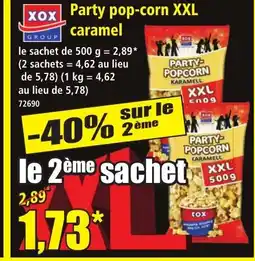 Norma XOX Party pop-corn XXL caramel offre