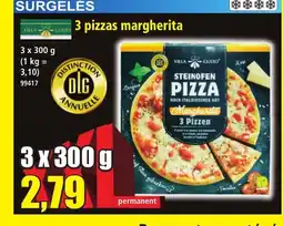 Norma VILLA GUSTO 3 pizzas margherita offre